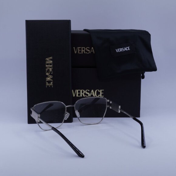 Versace VE1301 1000 Cat Eye Eyeglasses 57mm – Silver - Picture 6 of 9